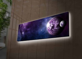 Wallity Lienzo Decorativo Iluminado con LEDs 3090NASA-003 Multicolor